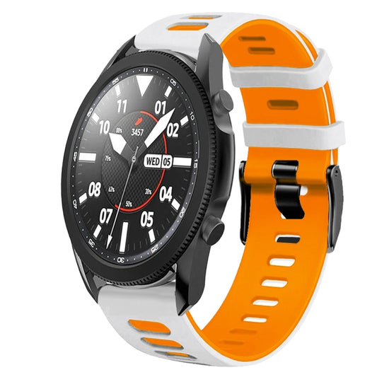 20mm Two-Color Silicone Watch Band, For Samsung Galaxy Watch 5 Pro  45mm, For Samsung Galaxy Watch 4 40mm