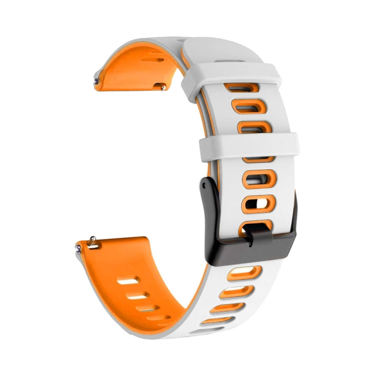 20mm Two-Color Silicone Watch Band, For Samsung Galaxy Watch 5 Pro  45mm, For Samsung Galaxy Watch 4 40mm