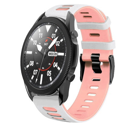 20mm Two-Color Silicone Watch Band, For Samsung Galaxy Watch 5 Pro  45mm, For Samsung Galaxy Watch 4 40mm