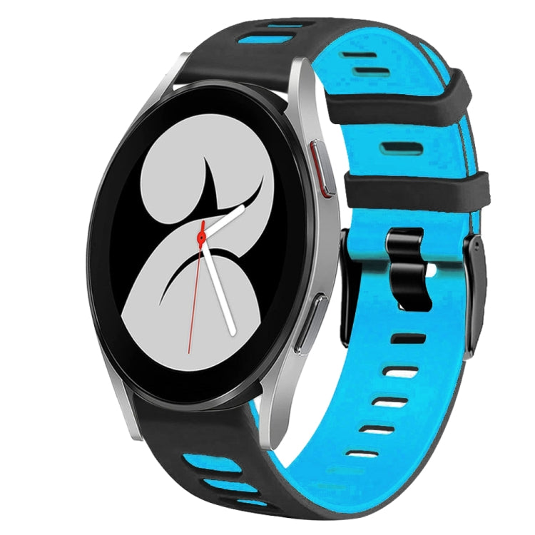 20mm Two-Color Silicone Watch Band, For Samsung Galaxy Watch 5 Pro  45mm, For Samsung Galaxy Watch 4 40mm