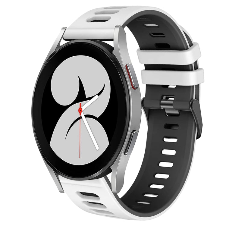 20mm Two-Color Silicone Watch Band, For Samsung Galaxy Watch 5 Pro  45mm, For Samsung Galaxy Watch 4 40mm
