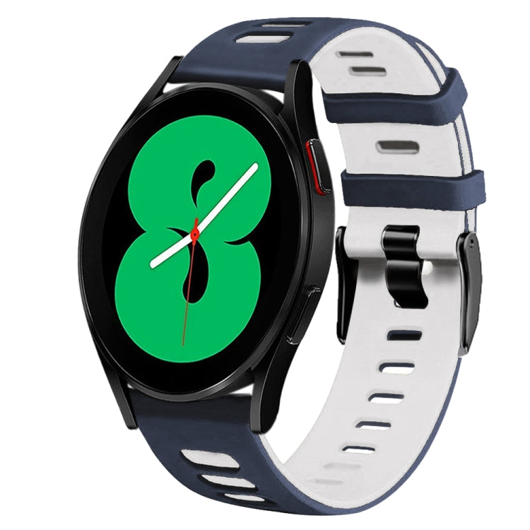 20mm Two-Color Silicone Watch Band, For Samsung Galaxy Watch 4 44mm, For Samsung Galaxy Watch 4 Classic 46mm