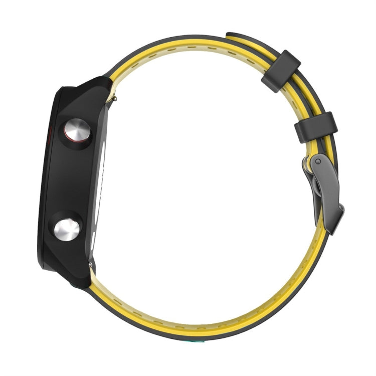 20mm Two-Color Silicone Watch Band, For Samsung Galaxy Watch 4 44mm, For Samsung Galaxy Watch 4 Classic 46mm