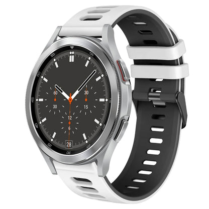20mm Two-Color Silicone Watch Band, For Samsung Galaxy Watch 4 44mm, For Samsung Galaxy Watch 4 Classic 46mm