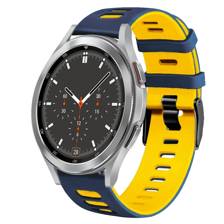 20mm Two-Color Silicone Watch Band, For Samsung Galaxy Watch 4 44mm, For Samsung Galaxy Watch 4 Classic 46mm