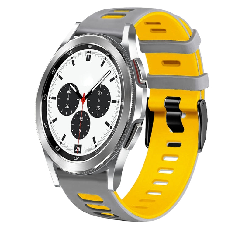 20mm Two-Color Silicone Watch Band, For Samsung Galaxy Watch 4 Classic 42mm, For Samsung Galaxy Watch Active 2