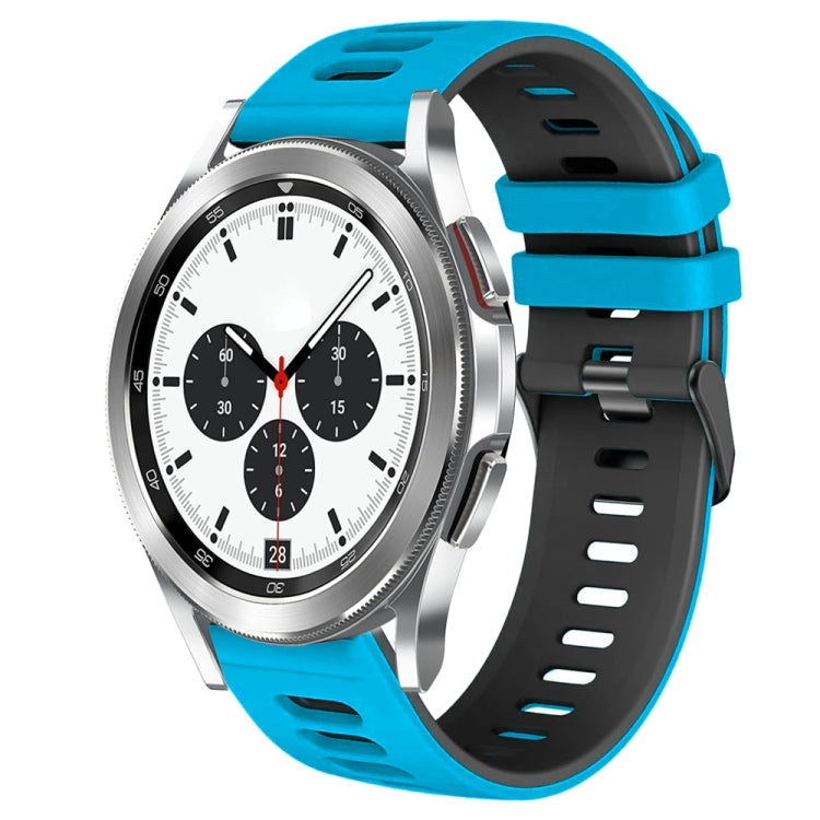 20mm Two-Color Silicone Watch Band, For Samsung Galaxy Watch 4 Classic 42mm, For Samsung Galaxy Watch Active 2