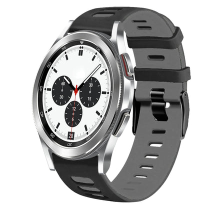 20mm Two-Color Silicone Watch Band, For Samsung Galaxy Watch 4 Classic 42mm, For Samsung Galaxy Watch Active 2