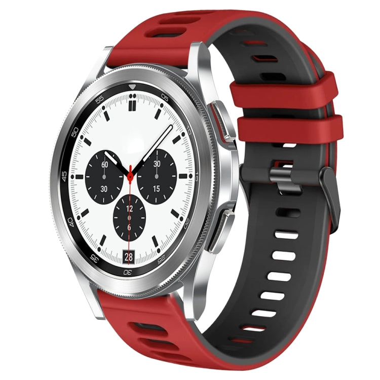 20mm Two-Color Silicone Watch Band, For Samsung Galaxy Watch 4 Classic 42mm, For Samsung Galaxy Watch Active 2