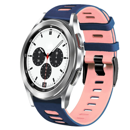 20mm Two-Color Silicone Watch Band, For Samsung Galaxy Watch 4 Classic 42mm, For Samsung Galaxy Watch Active 2