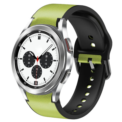 20mm Silicone Adhesive Leather Watch Band, For Samsung Galaxy Watch 4 Classic 46mm, For Samsung Galaxy Watch 4 Classic 42mm, For Samsung Galaxy Watch Active 2