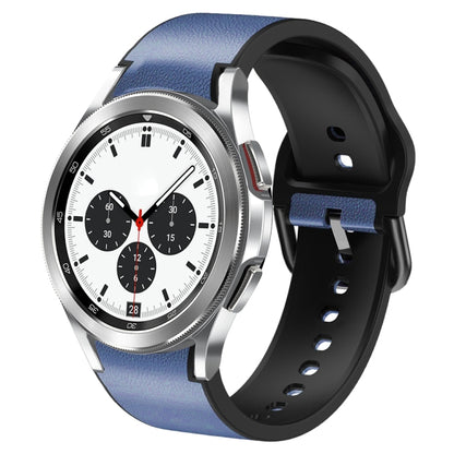 20mm Silicone Adhesive Leather Watch Band, For Samsung Galaxy Watch 4 Classic 46mm, For Samsung Galaxy Watch 4 Classic 42mm, For Samsung Galaxy Watch Active 2