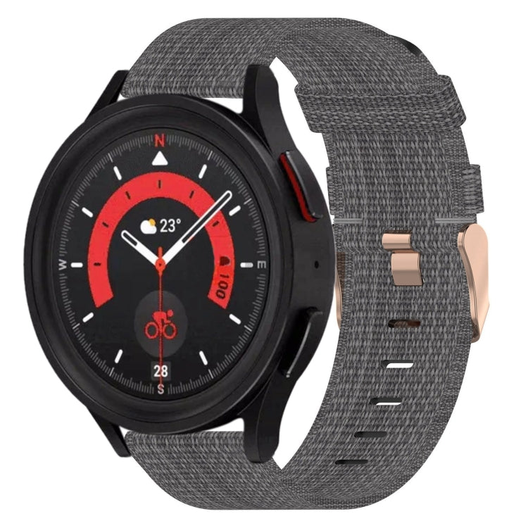 20mm Nylon Woven Watch Band, For Samsung Galaxy Watch5 40mm, For Samsung Galaxy Watch5 44mm, For Samsung Galaxy Watch5 Pro 45mm, For Samsung Galaxy Watch4 40mm, For Samsung Galaxy Watch4 44mm, For Samsung Galaxy Watch4 Classic 46mm