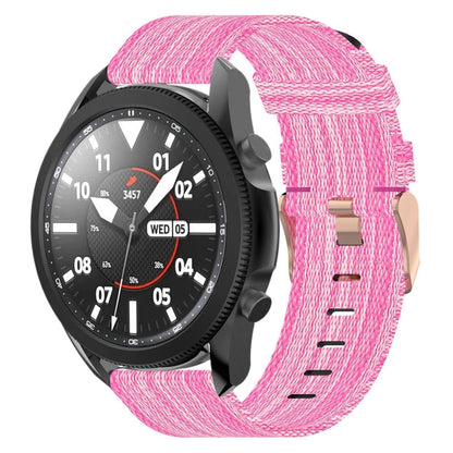 20mm Nylon Woven Watch Band, For Samsung Galaxy Watch5 40mm, For Samsung Galaxy Watch5 44mm, For Samsung Galaxy Watch5 Pro 45mm, For Samsung Galaxy Watch4 40mm, For Samsung Galaxy Watch4 44mm, For Samsung Galaxy Watch4 Classic 46mm