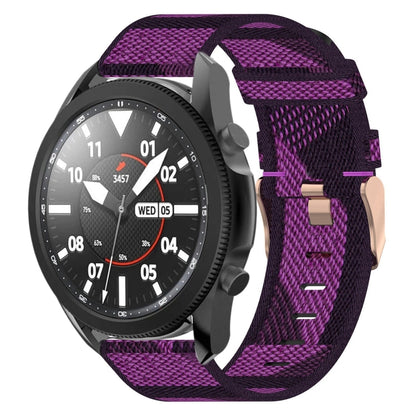 20mm Nylon Woven Watch Band, For Samsung Galaxy Watch5 40mm, For Samsung Galaxy Watch5 44mm, For Samsung Galaxy Watch5 Pro 45mm, For Samsung Galaxy Watch4 40mm, For Samsung Galaxy Watch4 44mm, For Samsung Galaxy Watch4 Classic 46mm