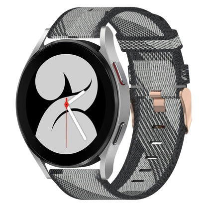20mm Nylon Woven Watch Band, For Samsung Galaxy Watch5 40mm, For Samsung Galaxy Watch5 44mm, For Samsung Galaxy Watch5 Pro 45mm, For Samsung Galaxy Watch4 40mm, For Samsung Galaxy Watch4 44mm, For Samsung Galaxy Watch4 Classic 46mm
