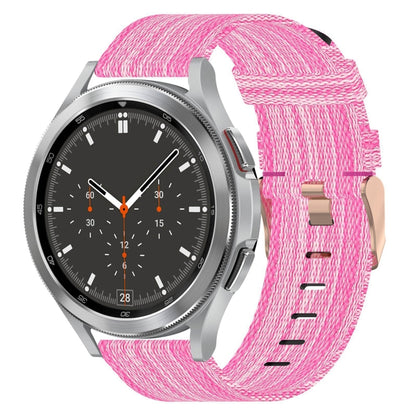 20mm Nylon Woven Watch Band, For Samsung Galaxy Watch5 40mm, For Samsung Galaxy Watch5 44mm, For Samsung Galaxy Watch5 Pro 45mm, For Samsung Galaxy Watch4 40mm, For Samsung Galaxy Watch4 44mm, For Samsung Galaxy Watch4 Classic 46mm