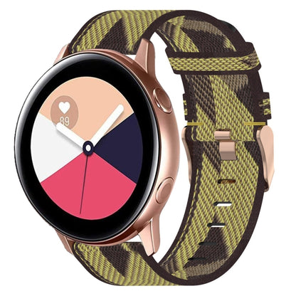 20mm Nylon Woven Watch Band, For Samsung Galaxy Watch4 Classic 42mm, For Samsung Galaxy Watch Active 2