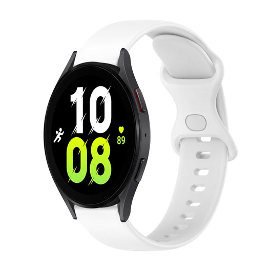 20mm Butterfly Buckle Solid Color Silicone Watch Band, For Samsung Galaxy Watch5 40mm, For Samsung Galaxy Watch5 44mm, For Samsung Galaxy Watch5 Pro 45mm, For Samsung Galaxy Watch4 40mm