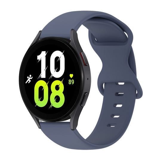20mm Butterfly Buckle Solid Color Silicone Watch Band, For Samsung Galaxy Watch 5 40mm, For Samsung Galaxy Watch 5 44mm, For Samsung Galaxy Watch 5 Pro 45mm, For Samsung Galaxy Watch 4 40mm