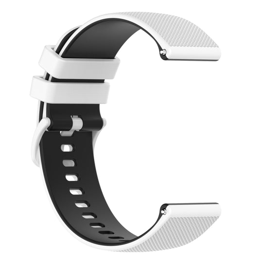 20mm Checkered Two-Color Silicone Watch Band, For Samsung Galaxy Watch5 44mm, For Samsung Galaxy Watch5 Pro 45mm, For Samsung Galaxy Watch4 40mm, For Samsung Galaxy Watch4 44mm