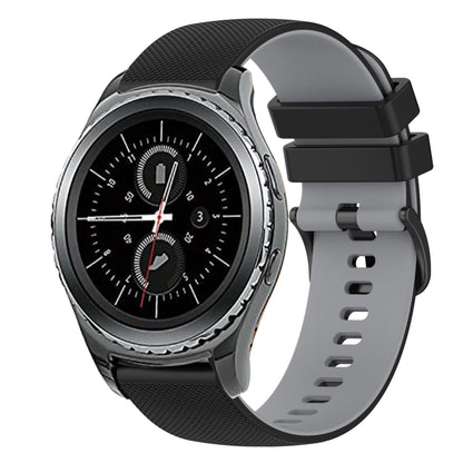 20mm Checkered Two-Color Silicone Watch Band, For Samsung Gear Sport, For Samsung Gear S2 Classic