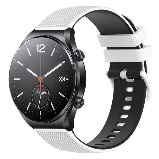 22mm Checkered Two-Color Silicone Watch Band, For Xiaomi Watch S1, For Xiaomi Watch Color 2, For Xiaomi Watch Sport, For Xiaomi Watch Color