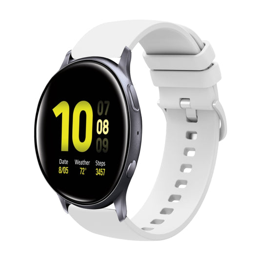 20mm Solid Color Soft Silicone Watch Band, For Samsung Galaxy Watch Active 2 44mm, For Samsung Galaxy Watch Active 40mm, For Samsung Galaxy Watch 42mm, For Samsung Gear Sport