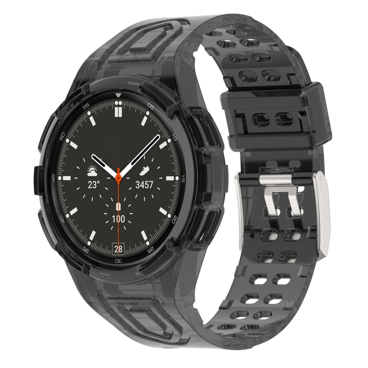 Armor Integrated TPU Double-Pin Buckle Smart Watch Band, For Samsung Galaxy Watch4 40mm, For Samsung Galaxy Watch4 Classic 46mm
