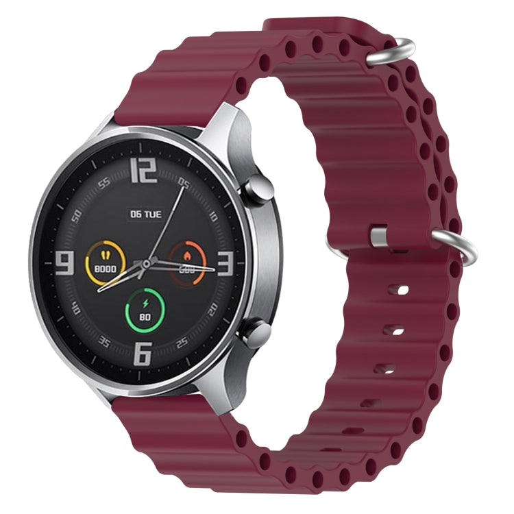 22mm Ocean Style Silicone Solid Color Watch Band, For Xiaomi MI Watch Color