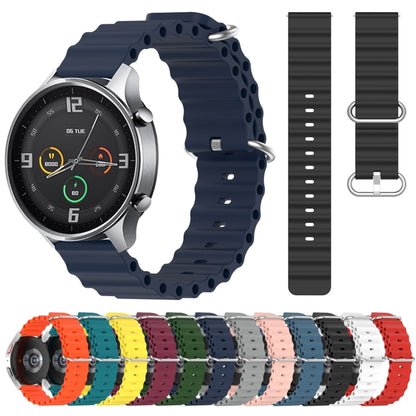22mm Ocean Style Silicone Solid Color Watch Band, For Xiaomi MI Watch Color