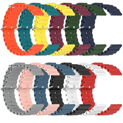 22mm Ocean Style Silicone Solid Color Watch Band, For Xiaomi MI Watch Color