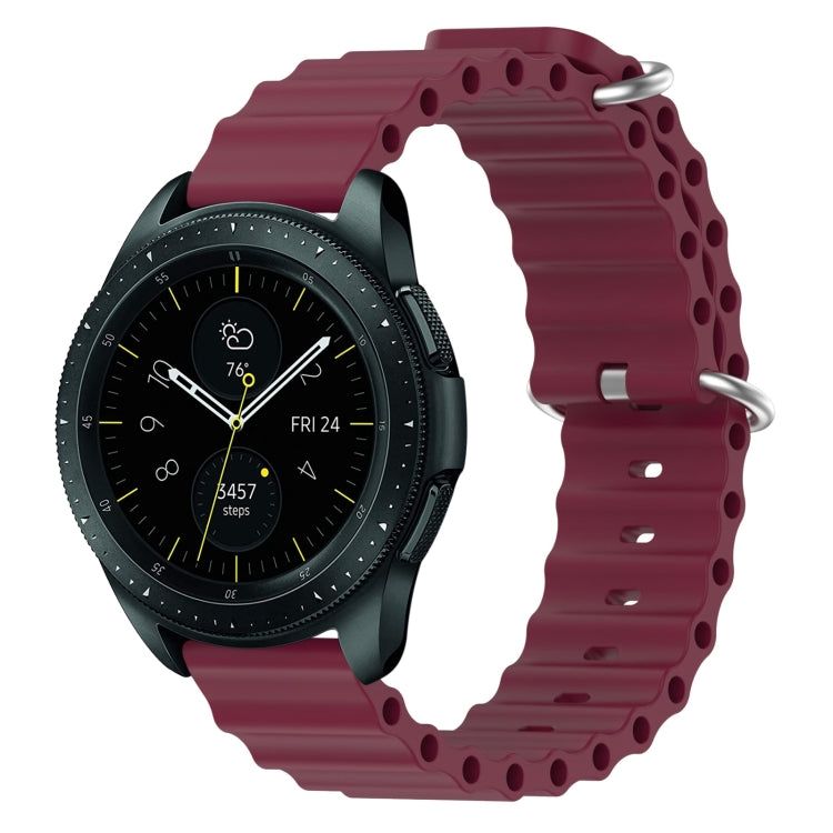 20mm Ocean Style Silicone Solid Color Watch Band, For Samsung Galaxy Watch Active 2 44mm, For Samsung Galaxy Watch 42mm