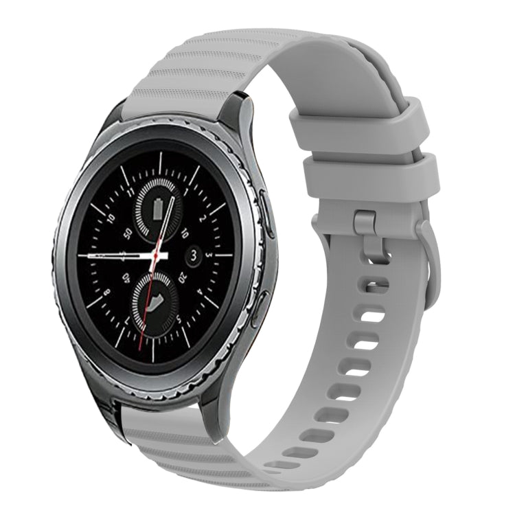20mm Wavy Dotted Solid-Color Silicone Watch Band, For Samsung Galaxy Gear S2 Classic
