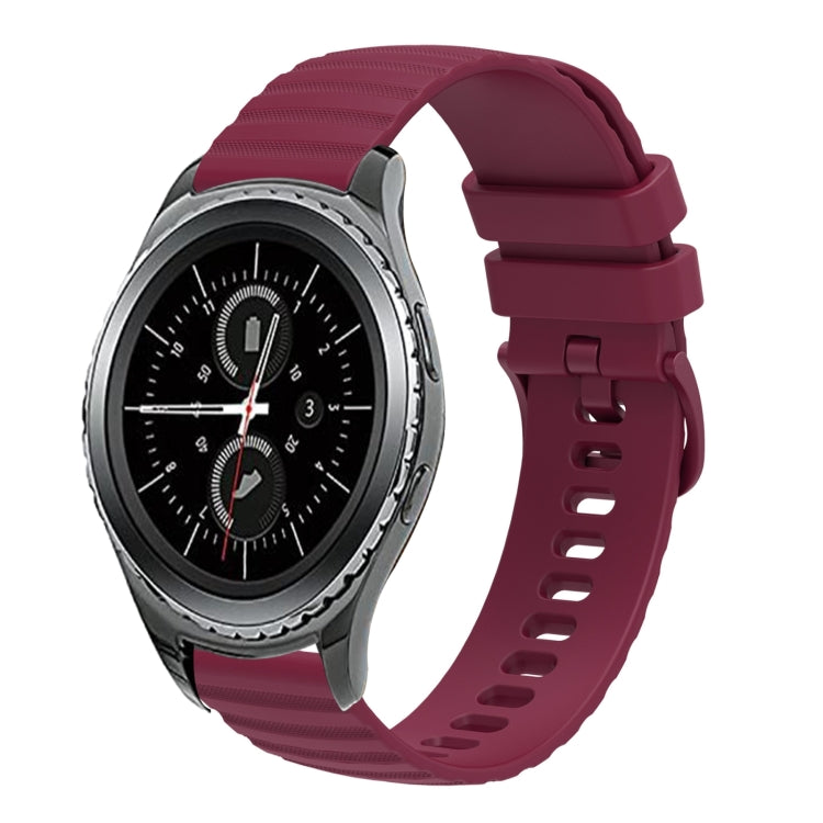 20mm Wavy Dotted Solid-Color Silicone Watch Band, For Samsung Galaxy Gear S2 Classic
