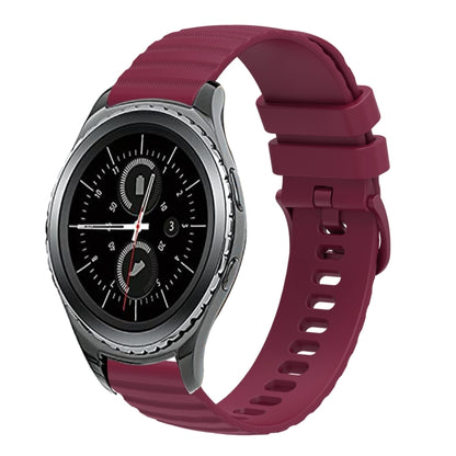 20mm Wavy Dotted Solid-Color Silicone Watch Band, For Samsung Galaxy Gear S2 Classic