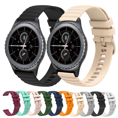 20mm Wavy Dotted Solid-Color Silicone Watch Band, For Samsung Galaxy Gear S2 Classic