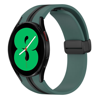 Folding Magnetic Clasp Silicone Watch Band, For Samsung Galaxy Watch 5 44mm, For Samsung Galaxy Watch 5 40mm, For Samsung Galaxy Watch 4 44mm, For Samsung Galaxy Watch 4 40mm