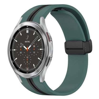 Folding Magnetic Clasp Silicone Watch Band, For Samsung Galaxy Watch 4 Classic 46mm, For Samsung Galaxy Watch 4 Classic 42mm