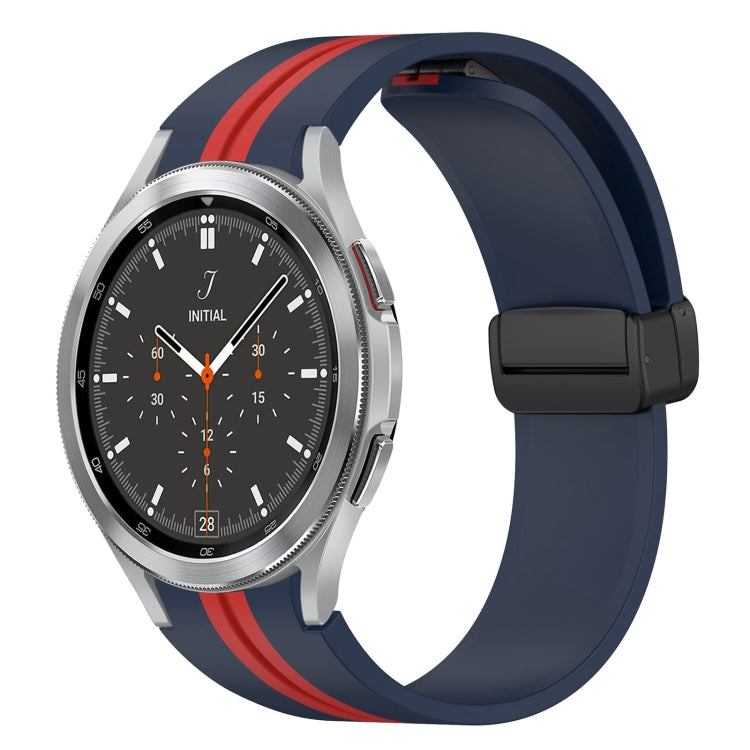 Folding Magnetic Clasp Silicone Watch Band, For Samsung Galaxy Watch 4 Classic 46mm, For Samsung Galaxy Watch 4 Classic 42mm