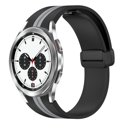 Folding Magnetic Clasp Silicone Watch Band, For Samsung Galaxy Watch 4 Classic 46mm, For Samsung Galaxy Watch 4 Classic 42mm