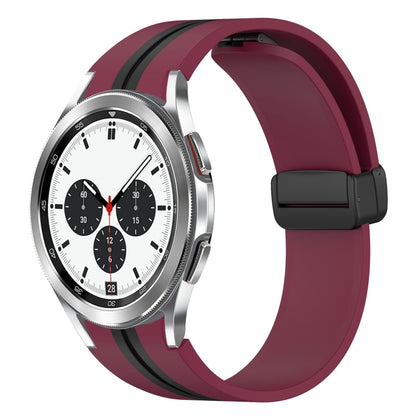 Folding Magnetic Clasp Silicone Watch Band, For Samsung Galaxy Watch 4 Classic 46mm, For Samsung Galaxy Watch 4 Classic 42mm
