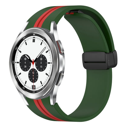 Folding Magnetic Clasp Silicone Watch Band, For Samsung Galaxy Watch 4 Classic 46mm, For Samsung Galaxy Watch 4 Classic 42mm