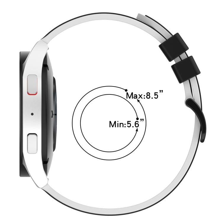 22mm Two-Color Silicone Watch Band, For Samsung Galaxy Watch Active2 44mm, For Samsung Galaxy Watch 42mm