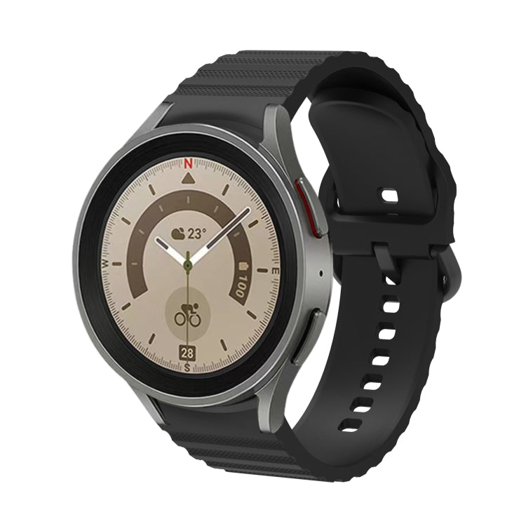Wave Dotted Pure Color Buckle Silicone Watch Band, For Samsung Galaxy Watch 5 / 5 Pro, For Samsung Galaxy Watch 4