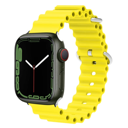 Ocean Silicone Metal Head Watch Band, For Apple Watch Ultra 49mm / Series 8&7 45mm, For Apple Watch Series 8&7 41mm / SE 2&6&SE&5&4 40mm / 3&2&1 38mm