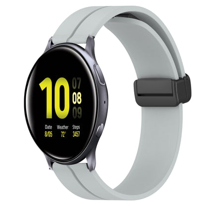 20mm Solid Color Magnetic Clasp Silicone Watch Band, For Samsung Galaxy Watch Active2 44mm, For Samsung Galaxy Watch 42mm