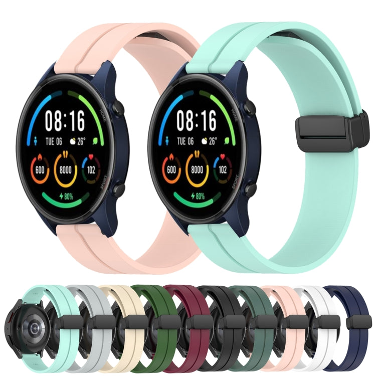 22mm Solid Color Magnetic Clasp Silicone Watch Band, For Xiaomi MI Watch Color