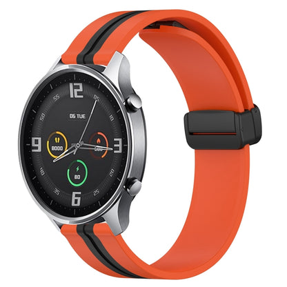 22mm Folding Magnetic Clasp Silicone Watch Band, For Xiaomi MI Watch Color