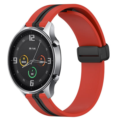 22mm Folding Magnetic Clasp Silicone Watch Band, For Xiaomi MI Watch Color